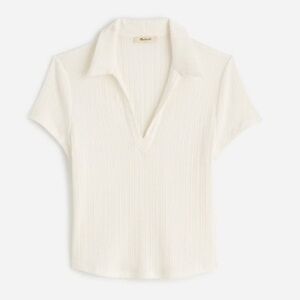 Madewell • NWT Ribbed V-Neck Polo Tee
